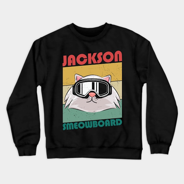 Jackson snowboarding retro Crewneck Sweatshirt by SerenityByAlex